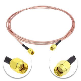 SMA Male to RP-SMA Male Patch Lead RG316 Coaxial Cable Pigtail Pig Tail - 50cm, 1m, 2m, 3m