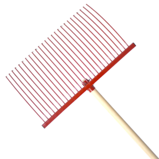 Millenia Rakes Stable Fork Jumbo 26 Tines Metal Forks with Wood Handle