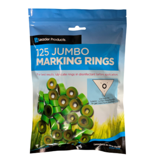 Leader Jumbo Marking Applicator Rings - 125 Pack