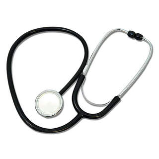 Bainbridge Black PVC Tubing and Adjustable Chrome-plated Brass Binaural Stethoscope