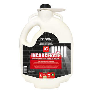 IO Incarcerate Easy Dose Pour-on Cattle Lice and Fly Treatment 2L