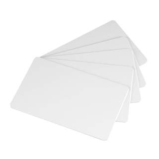 HID Fargo UltraCard Premium 082136 Composite CR80 30mil PVC Polyester Blank 82136 White Card (100 Pack)