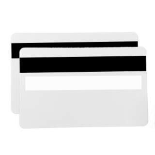 PVC CR80 0.76mm 30mil White Card with HiCo Magstripe & Signature Panel (500 Pack)