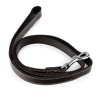 Bainbridge Chrome Plated Snap Hook Leather Dog Lead 20mm x 120cm