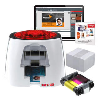 Evolis Badgy 100 ID Card Printer (+ Cards, Software & Ribbon)