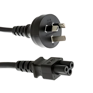 3-Pin Mains Plug to IEC C5 Cloverleaf Plug Power Cable for Laptop, Printer, Notebook