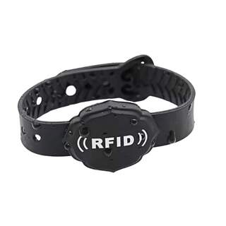 Adjustable T5577 125kHz RFID Silicone Wristband Waterproof, Rewritable Access Control Band for Gym, Pool & Events