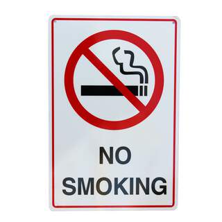 No Smoking Aluminium Sign Outdoor Weatherproof 300 x 200 mm