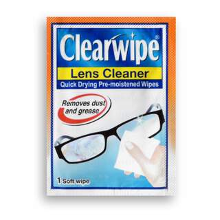 Clearwipe Lens Cleaner Quick Drying Pre-Moistened Wipes for Glasses Sunglasses Watch & More