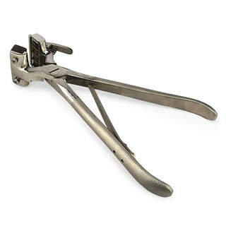 Bainbridge 3/4/5/6 Division Short Pin Metal Tattoo Plier 3/8" 10mm - Pliers for Pigs, Sheep, Goats, Cattle