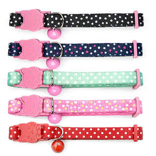 Bainbridge Fashionable Nylon Dotted Cat Collar
