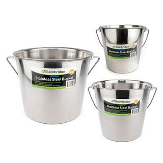 Bainbridge Heavy Duty Stainless Steel Buckets