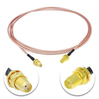 SMA Female to RP-SMA Female Patch Lead RG316 Coaxial Cable Pigtail Pig Tail - 50cm, 1m, 2m, 3m