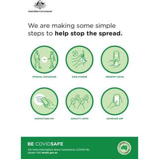 Social Distancing Entrance Wall Poster / Window Door Sticker / Corflute Sign - We Are Making Six Simple Steps to Help Stop the S