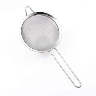 Metal Sieve Mesh Strainer Flour Sifter 24cm Length 10cm Diameter - Baking / Kitchen / Gardening