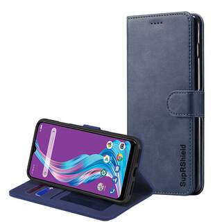 Premium Wallet Style Flip Leather Case for Telstra Blade A52 with Card Holder