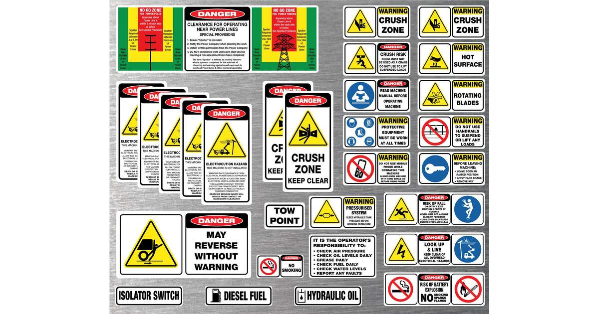 Machinery Safety Stickers | Retail & Business Supplies | EWP Scissor ...