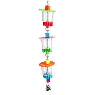 Bainbridge Bird Toy - Interactive - Foraging 3 Cups With Beads