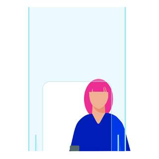Sneeze Guard Acrylic with Stands 400 x 600 mm Reception Medical Retail Counter Safety Shield