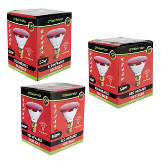 Bainbridge Red Infrared Heat Lamp Bulb - 50W, 100W, 150W
