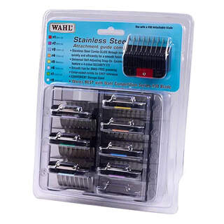 WAHL Metal Guide Comb Set Stainless Steel Attachment Sizes 1-8 Detachable Clippers
