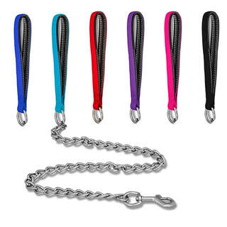 Bainbridge Chain Dog Lead With Padded Handle - 3mm, 4mm