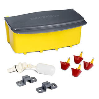 Bainbridge Automatic Poultry Chicken Waterer With 4 High Fill Lubing Cups & High Pressure Float Valve
