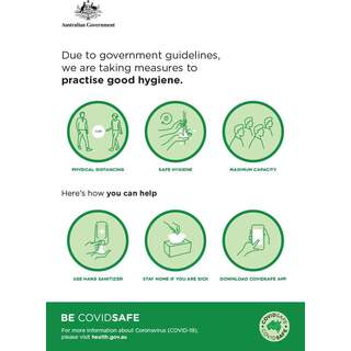 Social Distancing Entrance Wall Poster / Window Door Sticker / Corflute Sign - Taking Measures to Practise Good Hygiene