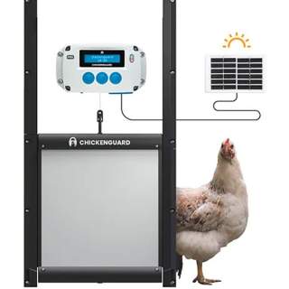 Chickenguard Pro Automated Chicken Coop Door Opener & Closer - Self-locking Chicken Guard Door Kit Solar Version