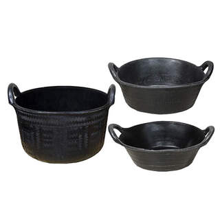 Bainbridge Feed Tub Recycled Rubber 2 Handles - 12lt, 21lt, 37lt