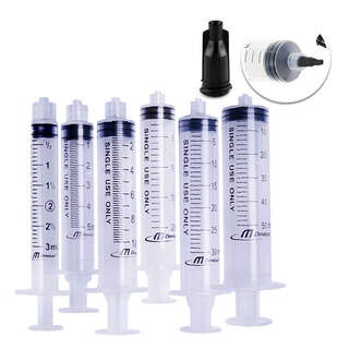 Syringes with Caps / Covers - Hypodermic Luer Lock or Slip Tip - 3ml 5ml 10ml 20ml 30ml 50ml (10 Pack or Box of 100)