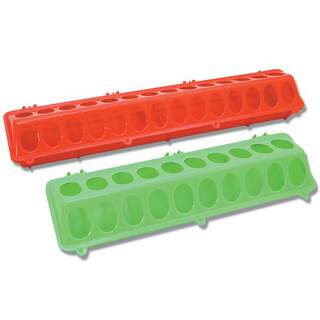 Plastic Feed Trough with Holes for Chicks