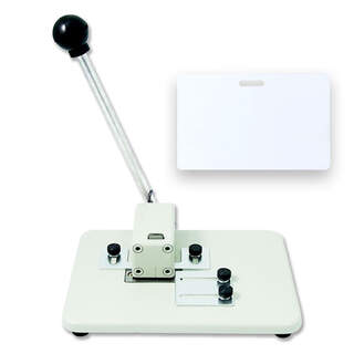 Plastic ID Card Manual Table-Top Slot Punch With Adjustable Centering Guides