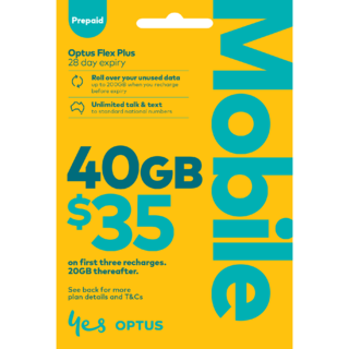 Optus $35 Prepaid Flex Plus Sim Card Starter Kit Pack