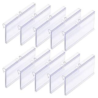 Clear Plastic Label Holder for Wire Shelf or Trolley - Retail Shop Price Tag Insert Card Sleeve