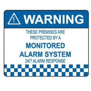 Monitored Alarm System Stickers - Vinyl Warning Security Deterrent Sticker