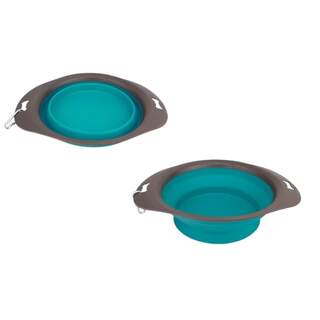 Bainbridge Dog Cat Water & Dry Food Collapsible Travel Bowl