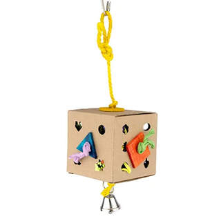 Bainbridge Bird Toy Destructive - Activity Box With Bell - 7.5cm