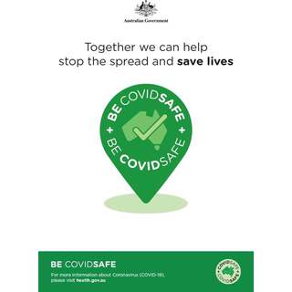 Social Distancing Entrance Wall Poster / Window Door Sticker / Corflute Sign - Together We Can Stop the Spread and Save Lives