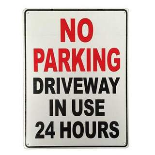 No Parking Driveway in use 24 Hours Aluminium Sign Outdoor Weatherproof 200x300mm