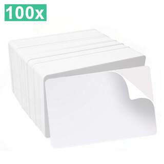 HID Fargo 82267 082267 100 Pack Self Adhesive UltraCard CR-80 Mylar Backed White Cards