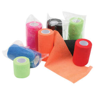 Shoof Farmhand Companion Pet Animal Bandage Cohesive 10cm x 4.6m Red for Horses, Dogs & Cats (each)