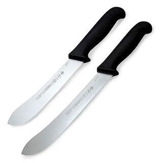 Mundial Slaughterhouse Butcher's Knife Antimicrobial Handled High Carbon Stain Resistant Butcher Knife - 20cm, 25cm