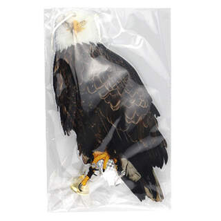 Decoy Eagle Bird Scarer Deterrent for Nuisance Birds - Reflective Scarecrow Bird with Bell