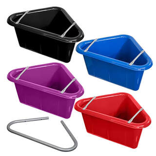 Bainbridge Plastic Corner Feed Tubs With Bracket