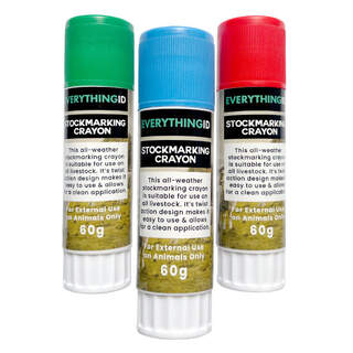 Everything ID Stockmarking Crayon Raddle for Sheep, Cattle & Other Livestock (Red, Blue or Green)