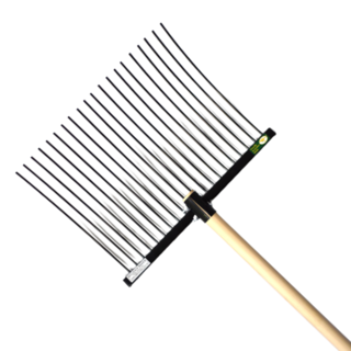 Millenia Rakes Stable Fork Classic Standard 20 Tines Metal Forks with Wood Handle
