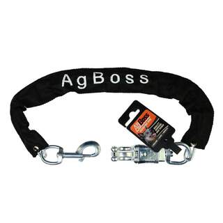 AgBoss Dog Chain Quick Release Hooks Car Ute 4mm x 500mm Restraint Leash