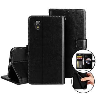 Premium Wallet Style Flip Leather Case for Telstra Essential 2 with Card Holder