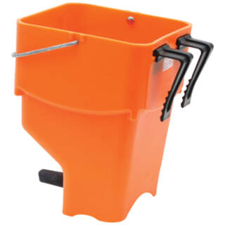 Calf Feeder M1 Rail Hang Orange Milk Single Bucket Complete (With Hooks & Excal Big Softy Teat)